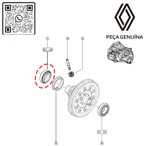 RN 38973R 384438973R ROLAMENTO DO DIFERENCIAL KWID-1